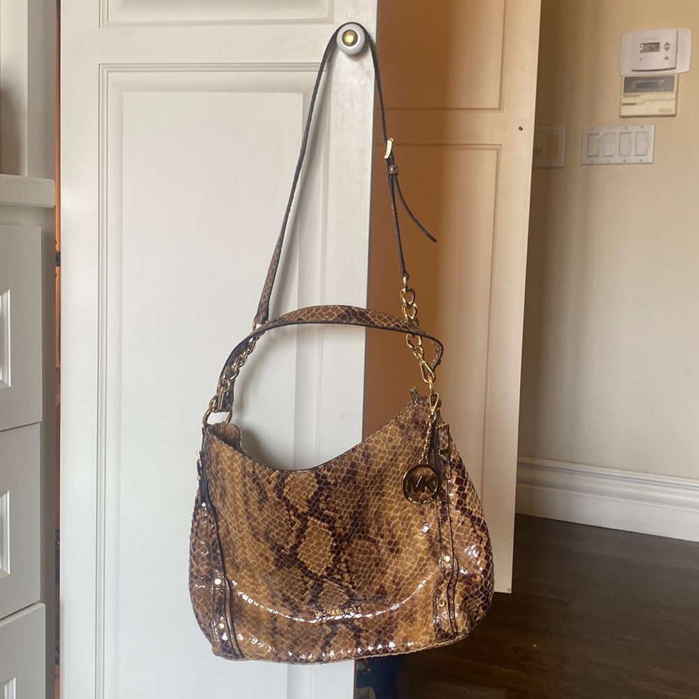 NWOT Michael Kors Faux Snake Shoulder Bag